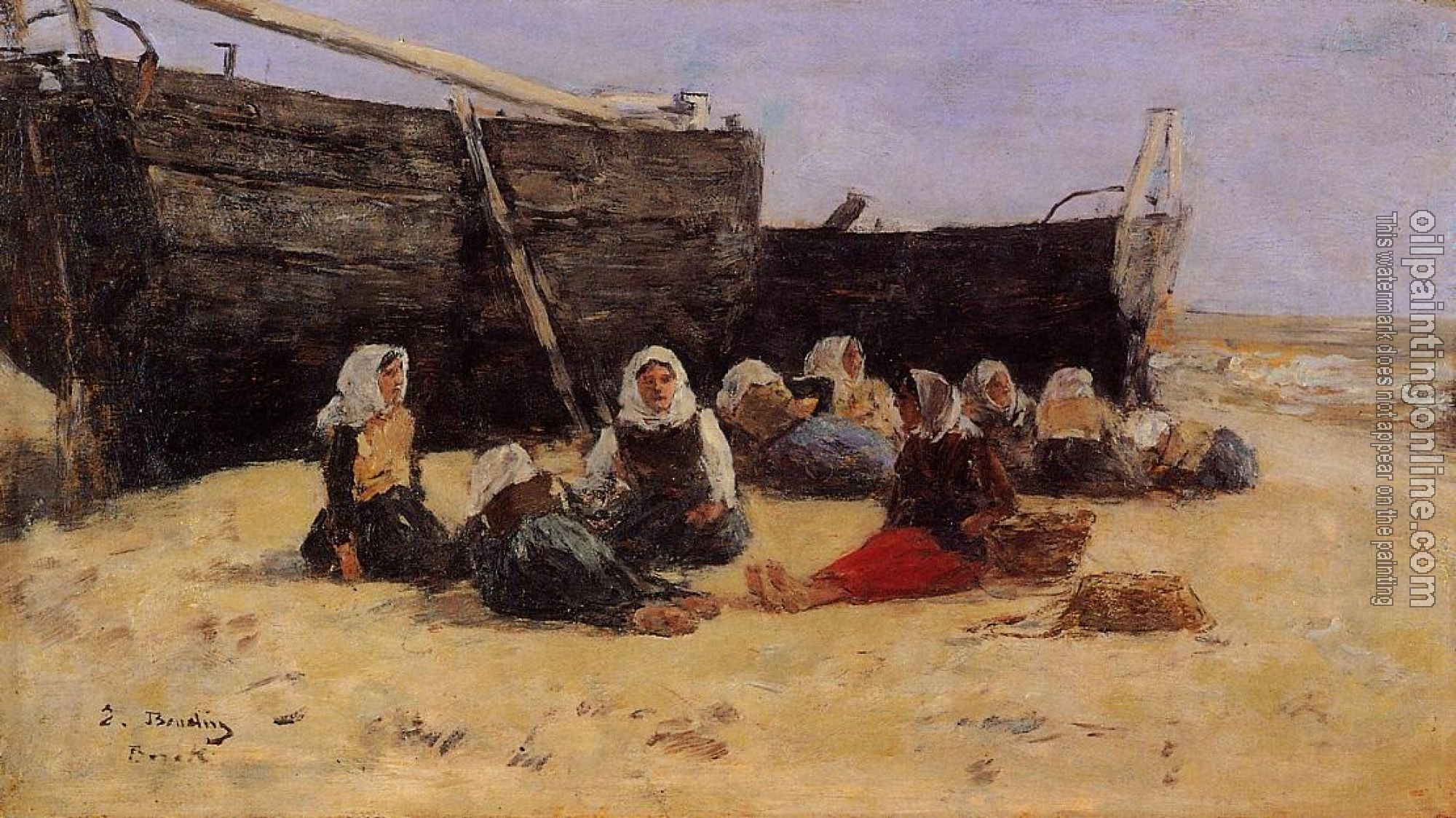 Boudin, Eugene - Fishwomen Seated on the Beach at Berck